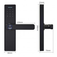 TTLOCK or Tuya APP Aluminium Alloy Biometric Smart Fingerprint Door Lock